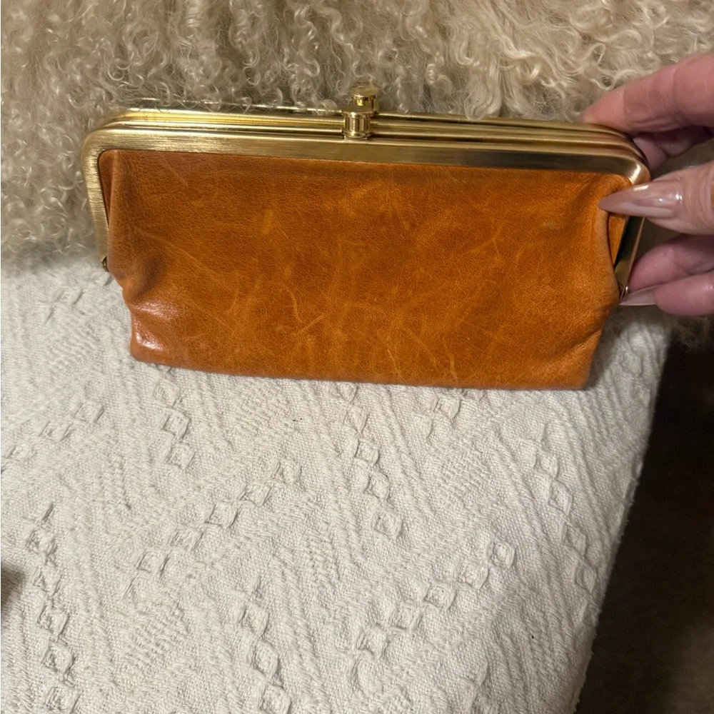 Tasche Burnt Orange Leather Clutch